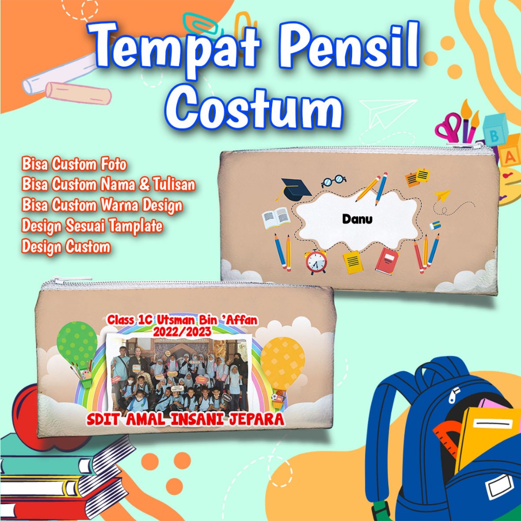 

Tempat Pensil Custom - Wadah Alat Tulis Custom, Ganti Gambar, Foto, Nama, Dll Murah Premium Original