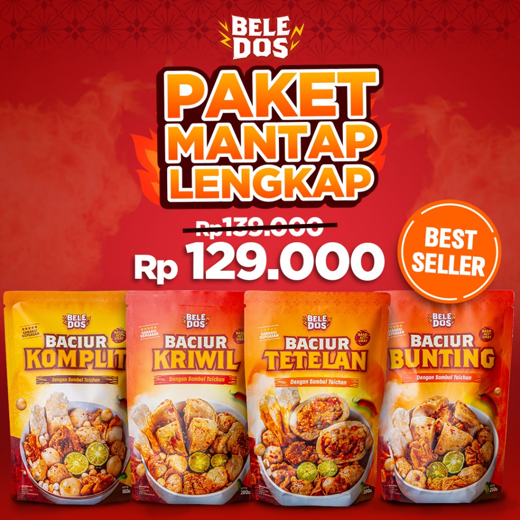 	 Beledos Paket Mantap Lengkap / Baciur Komplit / Baciur Kriwil / Baciur Bunting / Baciur Tetelan	