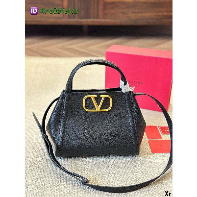 Original VALENTINO Women's Valentino Show Black Tie Letter Bag