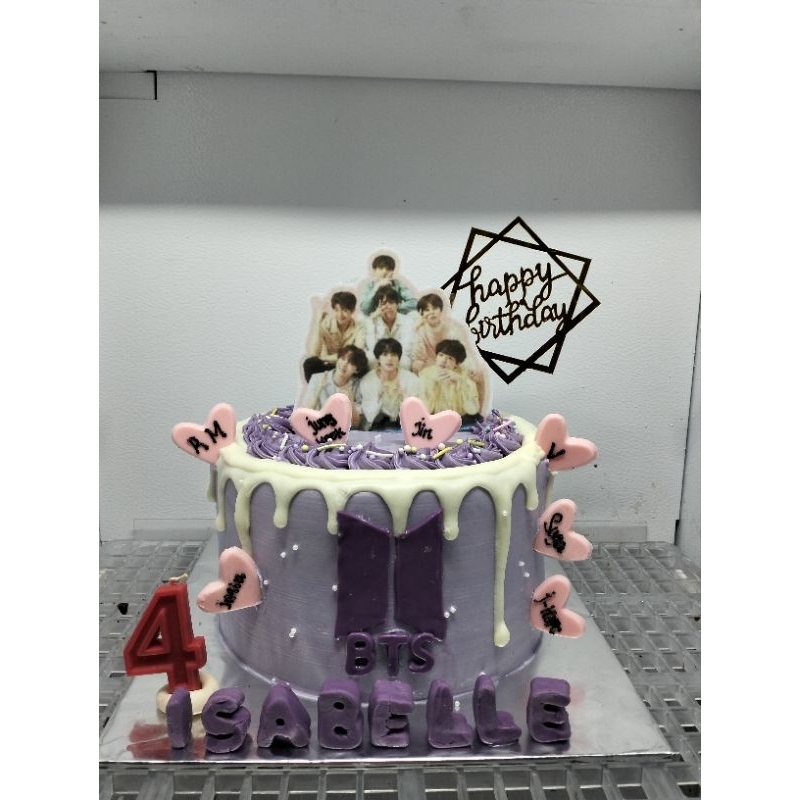 

kue ulang tahun request 18cm bts