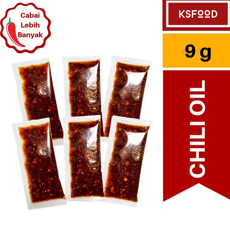 

Chili oil Minyak Cabai 9 gram Isi 2 Sachet