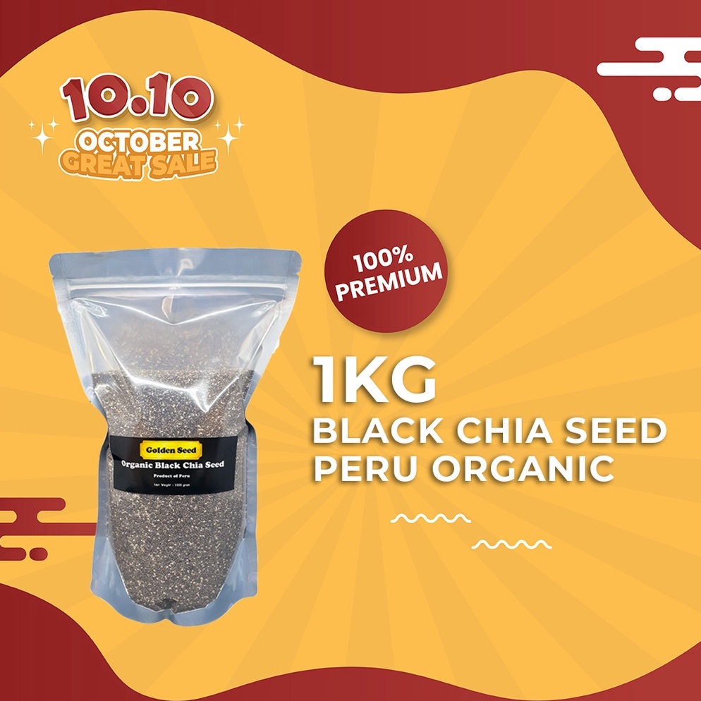 

BLACK CHIA SEED 1 KG PERU ORGANIC PREMIUM Chia Seeds Chiaseed Chiaseeds 1 GRAM 1GR