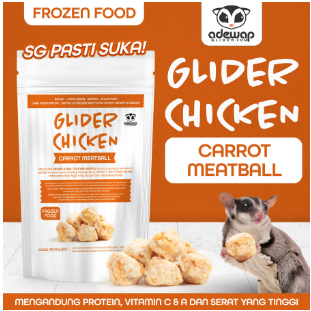 ADEWAP GLIDER Frozen Food Carrot Meatball Glider Chicken For Sugar Glider
