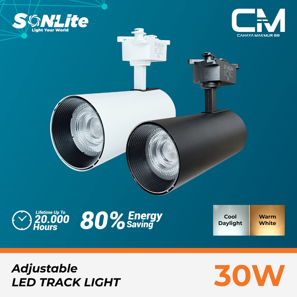 LED Track Light SonLite adjustable | lampu sorot rel | lampu trek