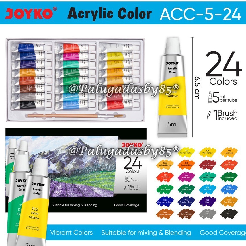 

KODE P1F9 1 Set Isi 24 Warna GROSIR Cat Akrilik JOYKO ACC524 5 ML 24 Warna Cat Akrilik Acrylic Color Joyko ACC5ML24 Cat Acrylic Joyko AC5ML24 Joyko ACC5 ML ACC5ML