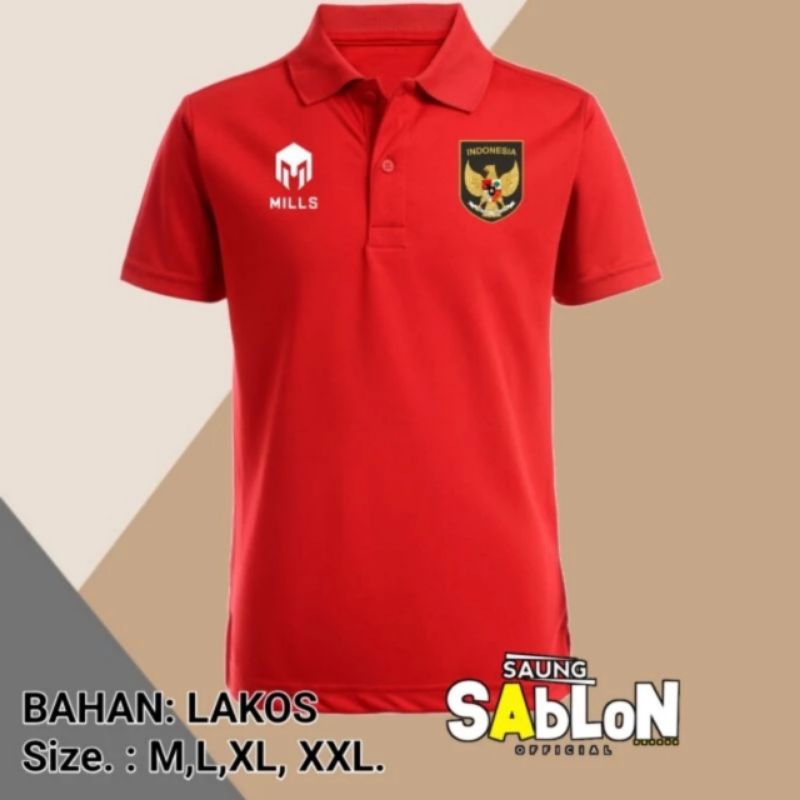 Kaos Polo Kaos kerah timnas Indonesia