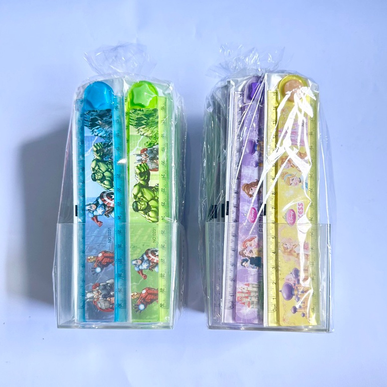 

ART L73X 1 pack isi 4 pcs Penggaris Plastik Lipat 3cm Karakter Fancy