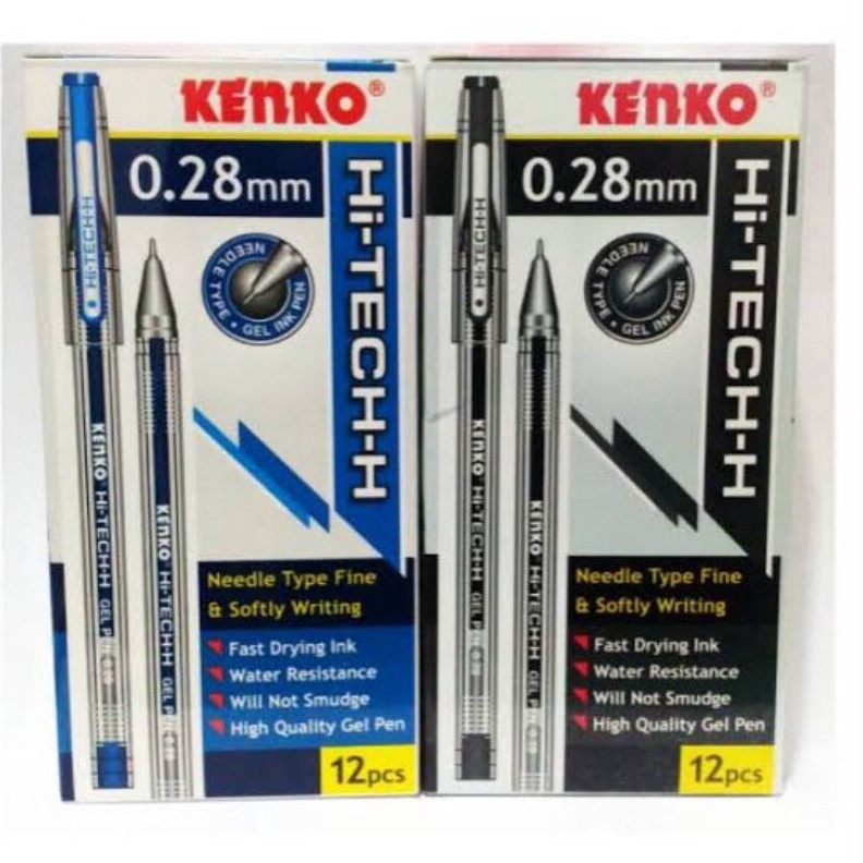 

KODE L4R9 12pcs Pulpen Gel Kenko HiTech 28mm BIRU