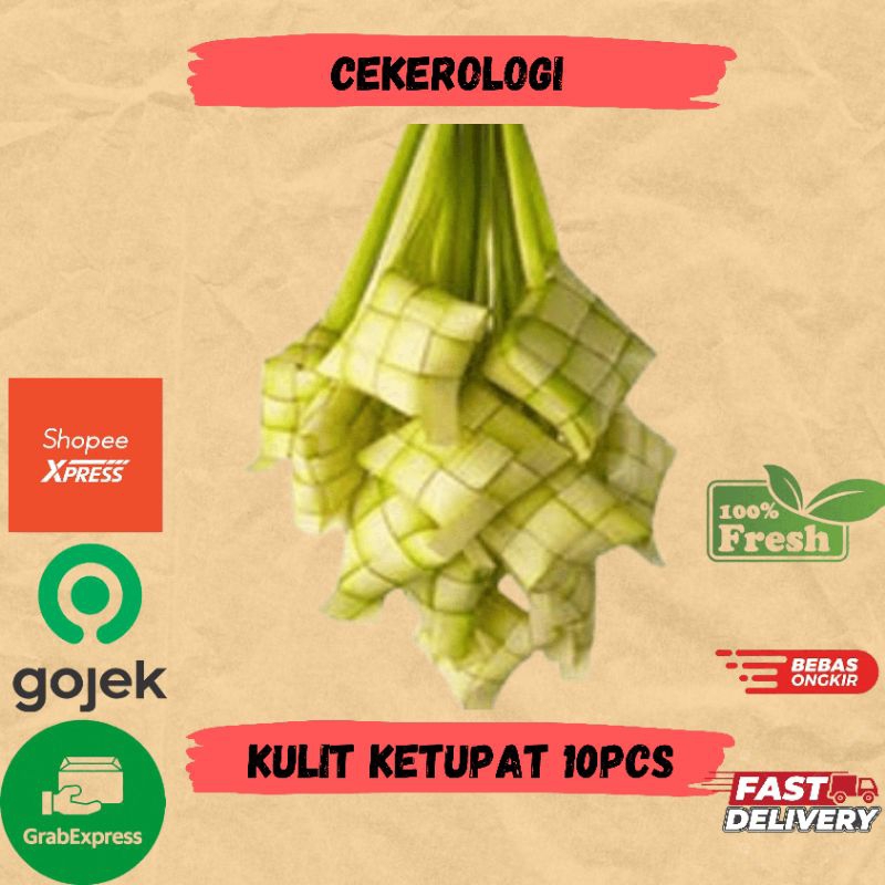 

Kulit ketupat Siap Pakai 10pcs / Kulit Ketupat Berkualitas / Kulit Ketupat JABODETABEK / Kulit Ketupat / Sayuran / Sayur