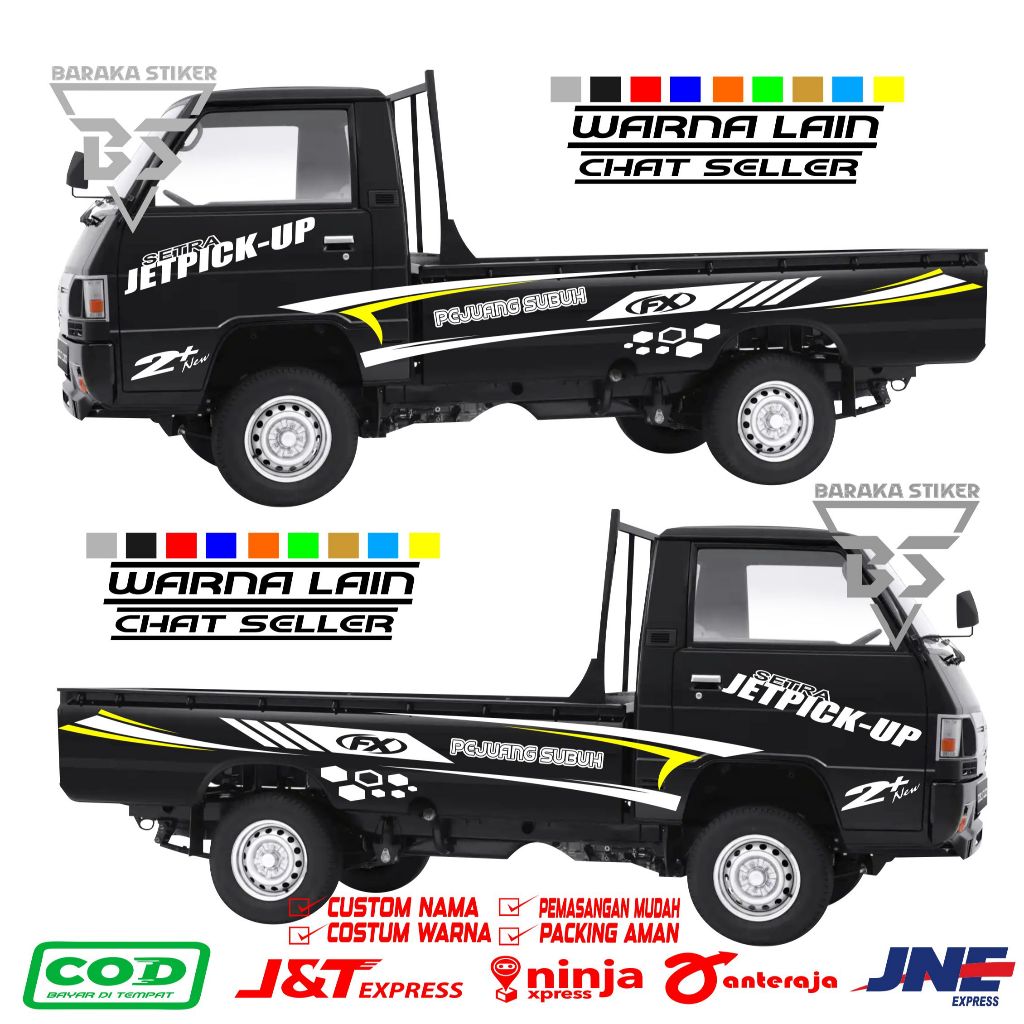 Stiker Stiker Aksesoris Mobil Pick Up Daihatsu Grandmax Terbaru 2023,L300