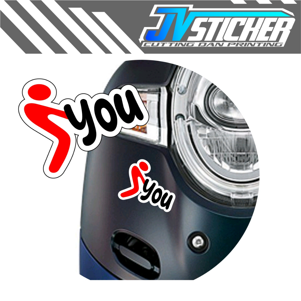 sticker you karakter lucu cutting sticker motor murah viral emoji