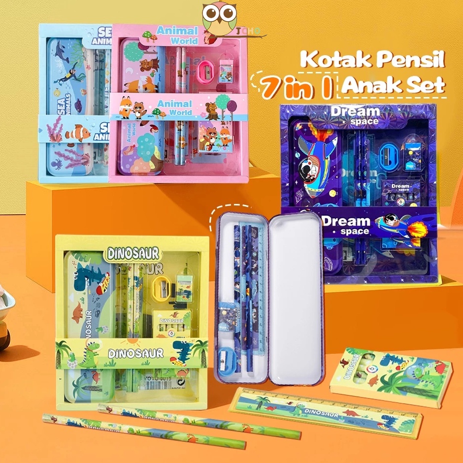 

ART K69Q JCHO Kotak Pensil Anak Stationary Set Lengkap Alat Tulis Kotak Pensil Lucu Karakter