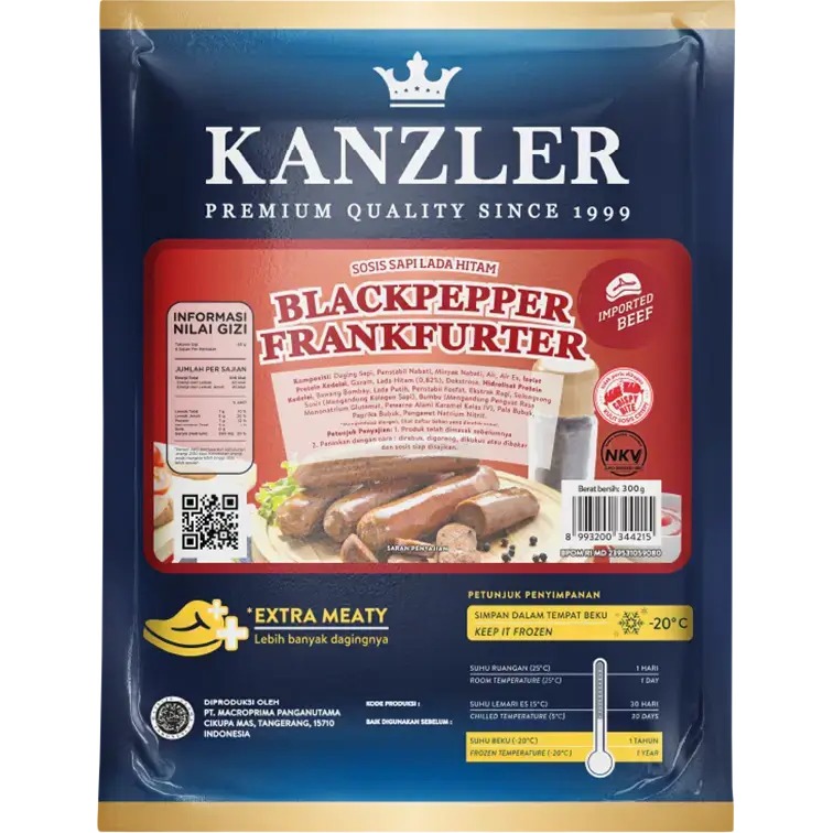 

KANZLER Blackpepper Frankfurter 300gr 300 gram [PROMO]