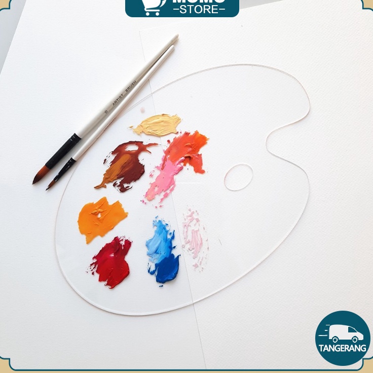 

Pabrik 23CMPalet Lukis Akrilik Transparan Oval Acrylic Palette Palet Bening