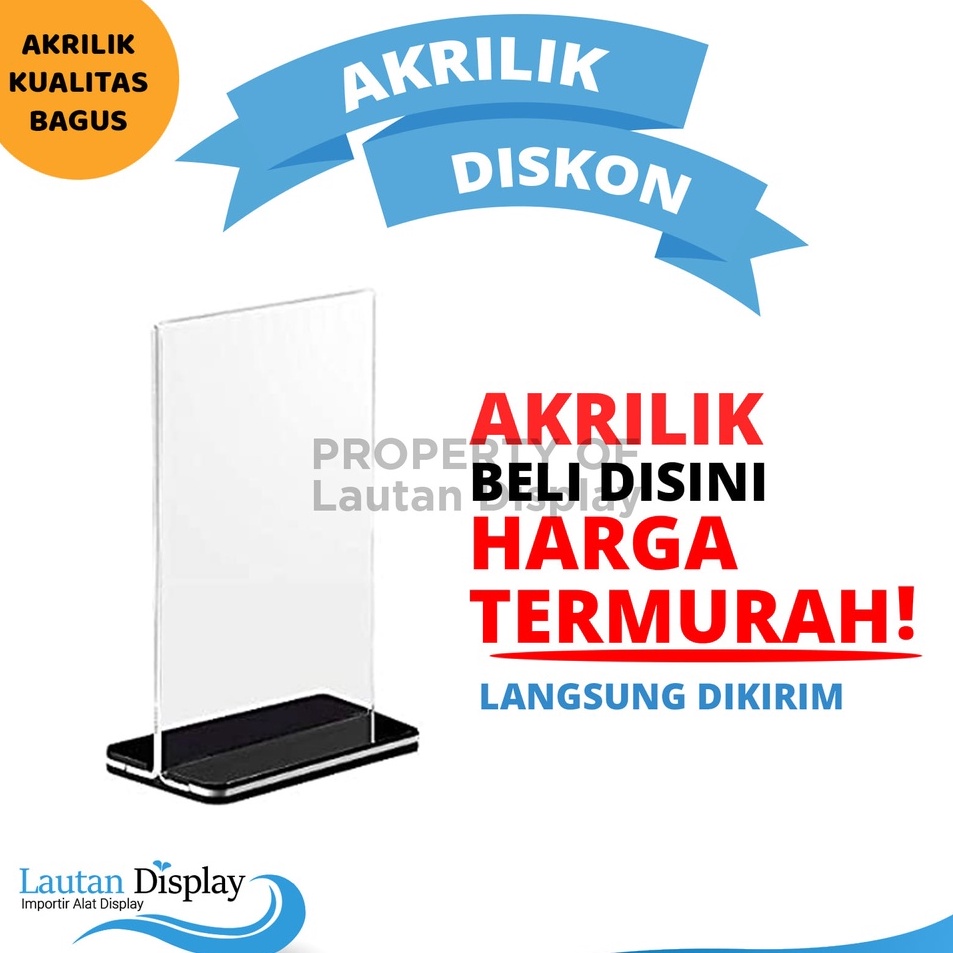 

Super Laris AKRILIK BENING TYPE T POTRAIT STAND TEMPAT BROSUR BENING TENT HOLDER MENU MAKANAN TENT CARD AKRILIK DISPLAY A5 DAN A4 ACRILIC