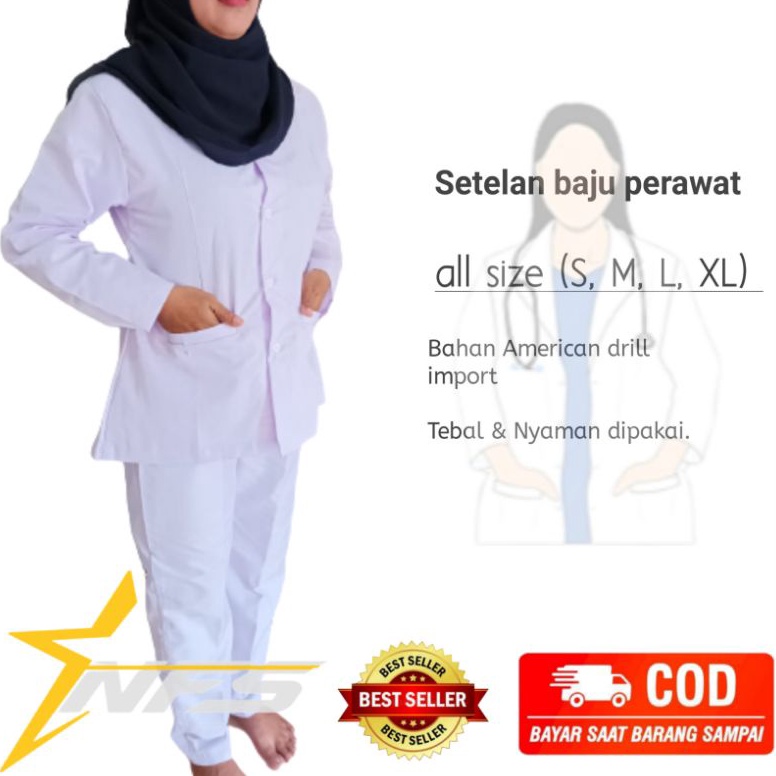 Segera seragam perawat seragam bidan baju perawat putih wanita baju kerja seragam dinas seragam seko