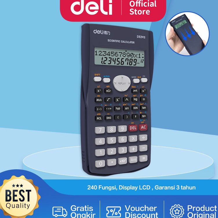

Dapatkan Diskon Deli ED82MS Scientific Calculator Kalkulator Scientific 24 Function untuk sekolah dan kantor