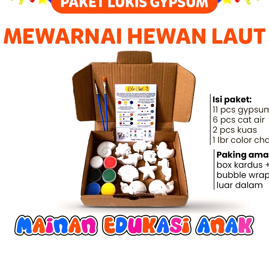 

Grosir Terjamin Mainan Edukasi Anak Paket Melukis Mewarnai Patung Gipsum Set Alat Lukis Lengkap Kuas Cat Air Akrilik Painting Gypsum DIY Hewan Laut Serangga Kendaraan Cupcake