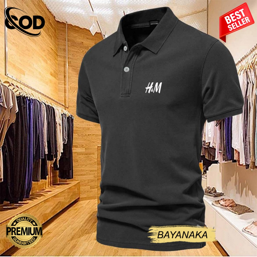 COD KAOS POLO SHIRT PRIA/WANITA KAOS POLO IMPORT POLO LOGO H8M PUTIH/KAOS POLO ORIGINAL QUALITY PREM