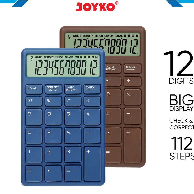 

Serbu Surprise Joyko Calculator 12 Digits PORTABLE Kalkulator Joyko Kecil CC55CO