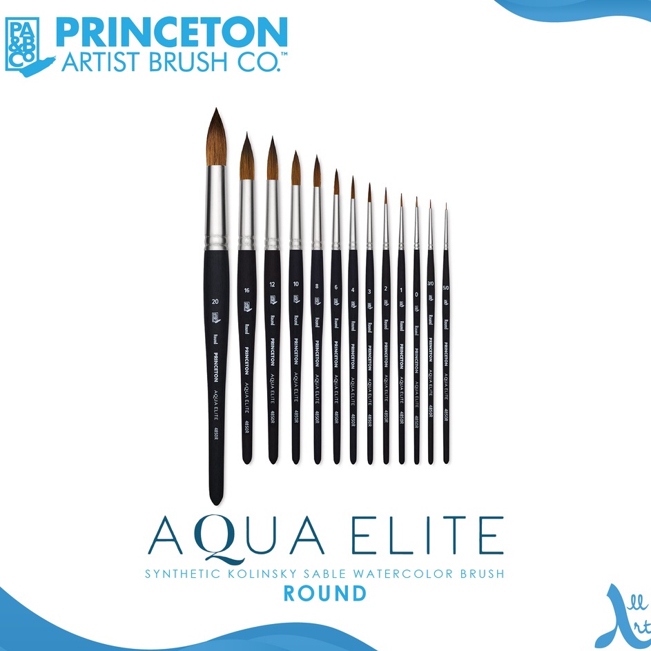 

Buy Now Kuas Lukis Princeton Aqua Elite 485R Round Synthetic Watercolor Brush Short Handle
