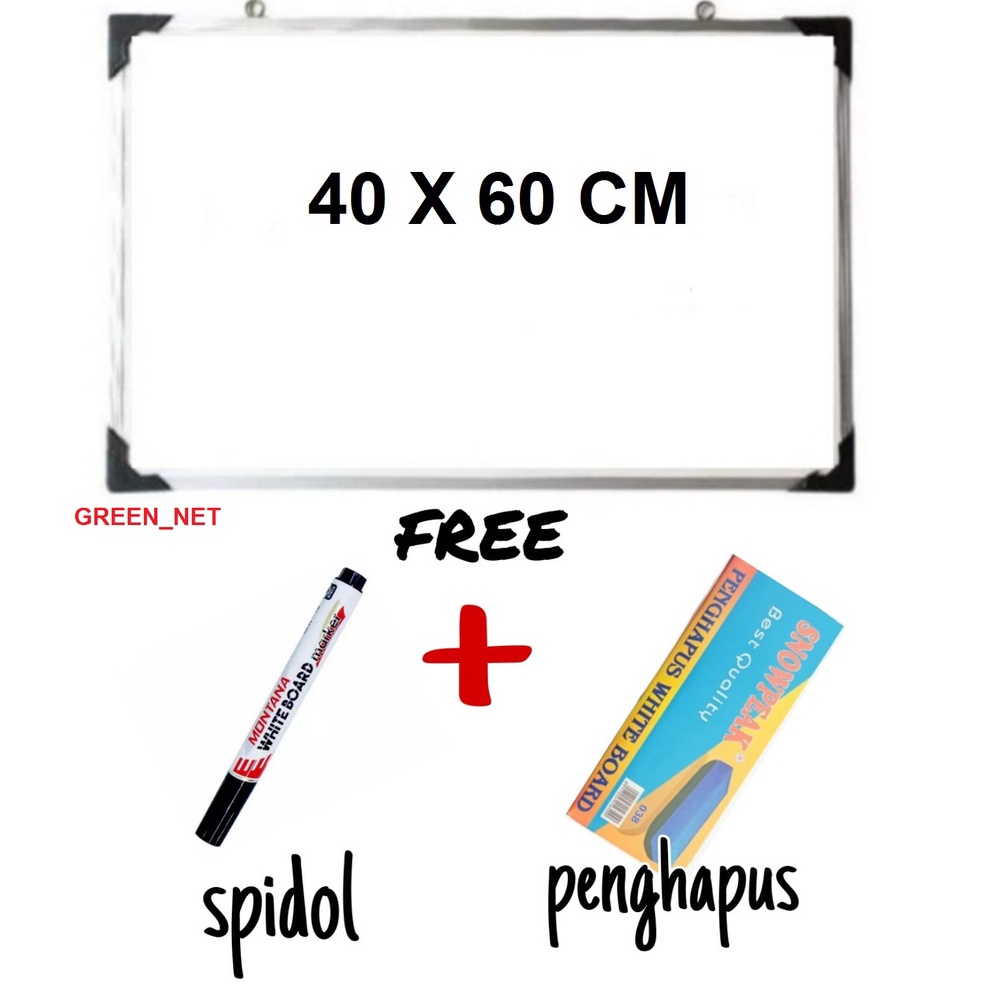 

KODE L2X3 Papan Tulis Spidol dan Kapur Whiteboard Blackboard Ukuran 4X6 FREE SPIDOL DAN PENGHAPUS