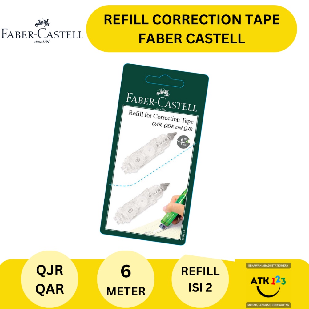 

ART E85Z Refill Correction Tape Tip Ex Kertas Faber Castell QJR QAR Isi 2