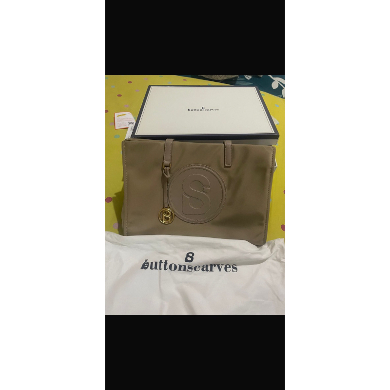 buttonscarves tote bag bahan nylon