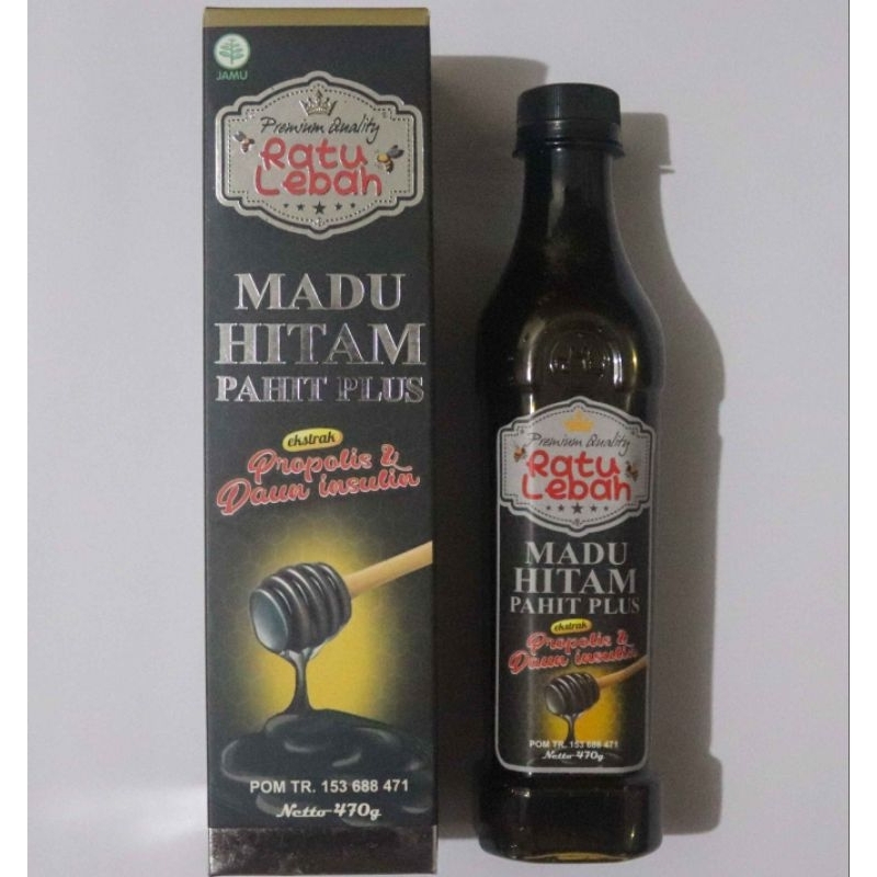 

Madu Hitam Pahit Plus Propolis Ratu Lebah 470gr Original | Madu Item Pait Asli 100% Tanpa Campuran