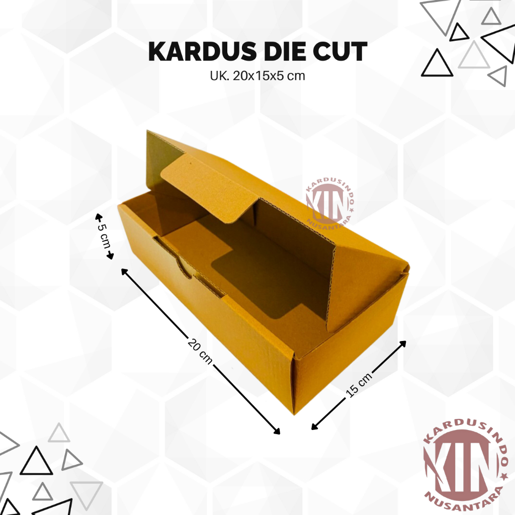

kardus Die cut polos baru uk 20x15x5 cm