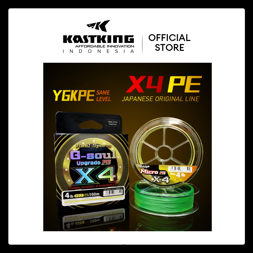 [OFFICIAL] KastKing G-SOUL X4 PE Senar Pancing Fishing Line (100M), 2 Types: Micro-PE, Universal-PE,