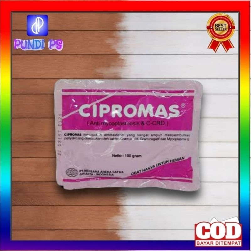 CIPROMAS 100gram 250 gram Obat Ayam Ternak Hewan Anti Mycoplasma CRD Snot Salmonela Cholera Kolera C
