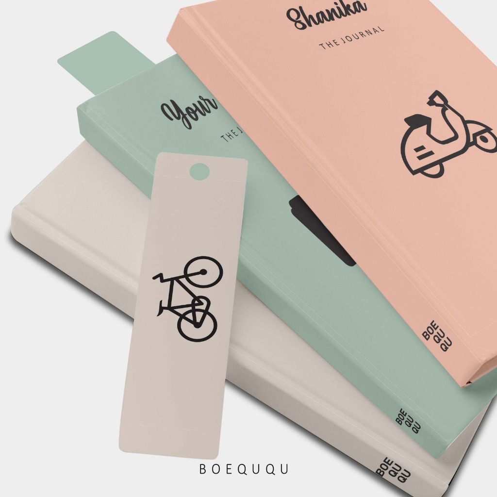

[ICON EDITION] - Boeququ Notebook Hardcover Custom / Custom Nama Quotes / Ukuran A5 A6 Isi 70 Lembar