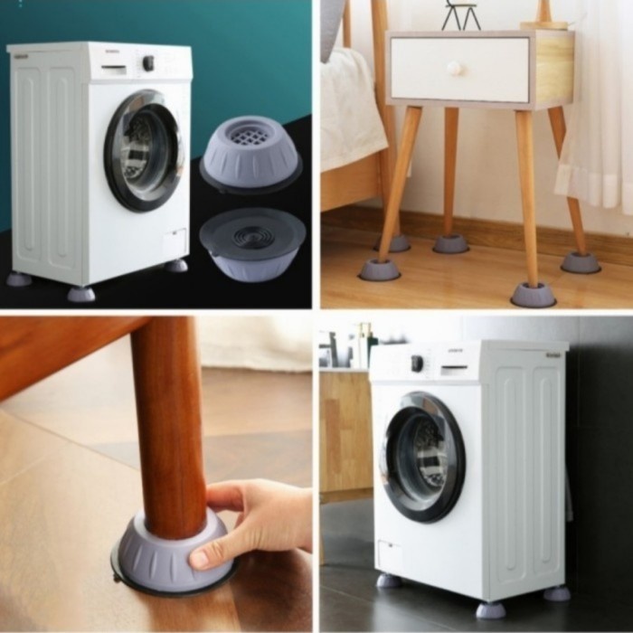 Penyangga Mesin Cuci Anti Getar Vibration Pad Peredam Getaran Alas Tatakan mesin cuci