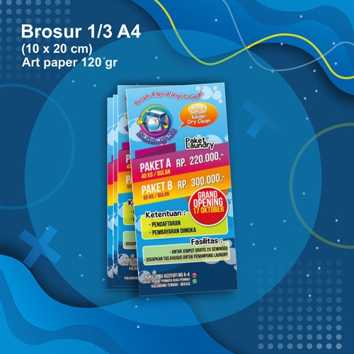 

Brosur Flyer 1/3 A4 10x20cm AP120 Digital Print