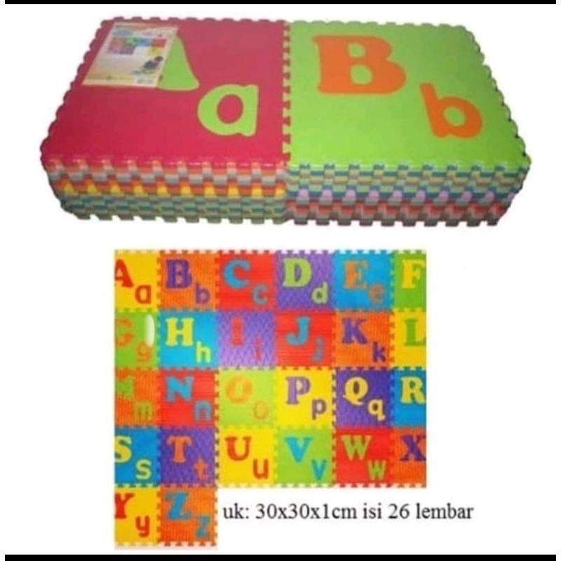 Karpet Lantai / Matras Edumats Alfabet 30×30