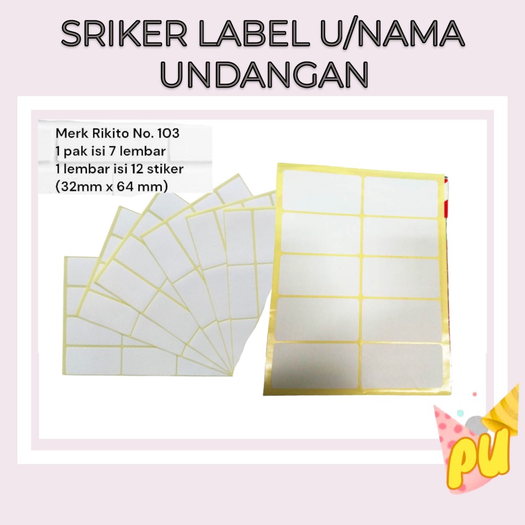 

Stiker Nama Undangan Khitan Nikah / Sticker Label Undangan No. 103