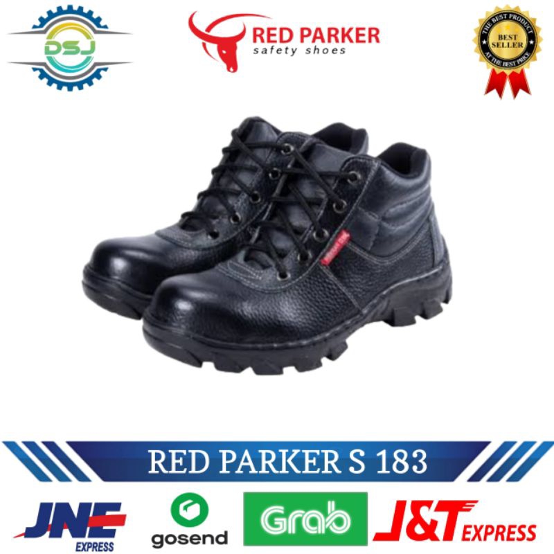 Sepatu Safety Red Parker S183 / Safety Shoes Red Parker Original (UJUNG BESI)
