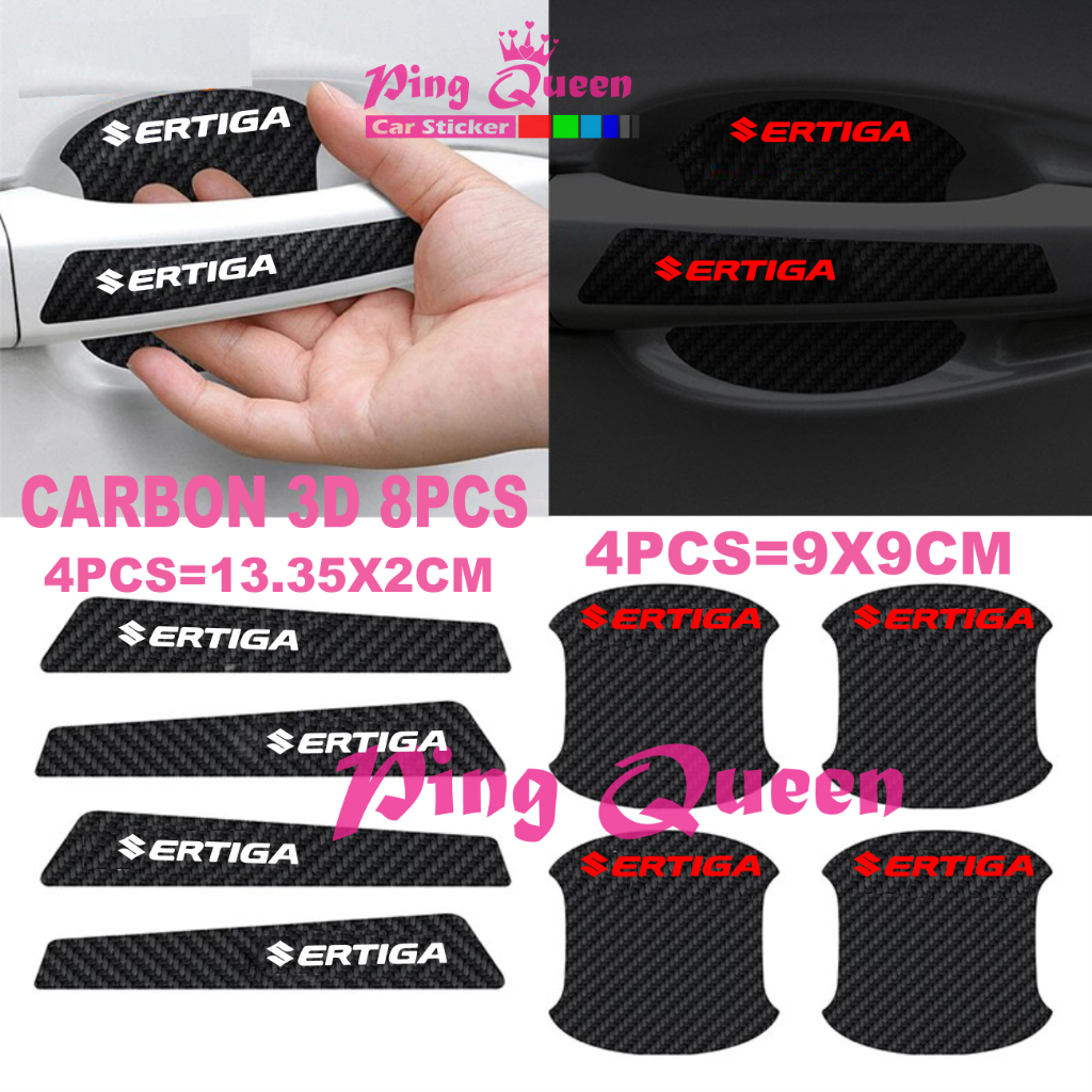 8PCS STICKER HANDLE MOBIL ERTIGA STICKER PELINDUNG HANDLE GAGANG PINTU MOBIL SUZUKI ERTIGA