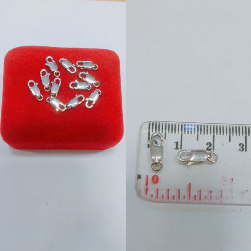 kokot/kaitan/untuk kalung/gelang asli perak silver925 lapis emas putih k01