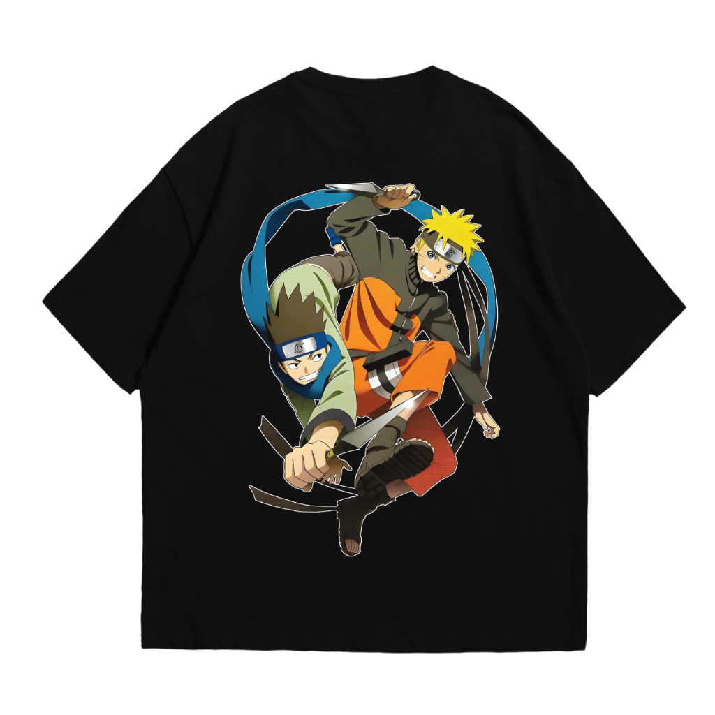 Bandist| Kaos Baju Oversize Anime Cowok Cewek NARUTO X KONOHAMARU BNRT-19