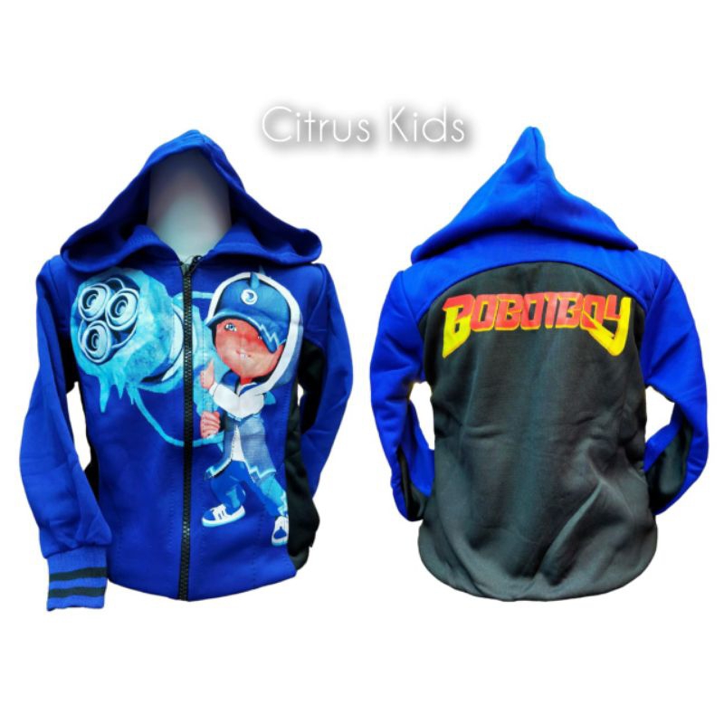Jaket Anak Laki Laki Boboiboy Bahan Fleece/Kids Jacket/Jaket Boboiboy Anak Laki-laki/Jaket Boboiboy/