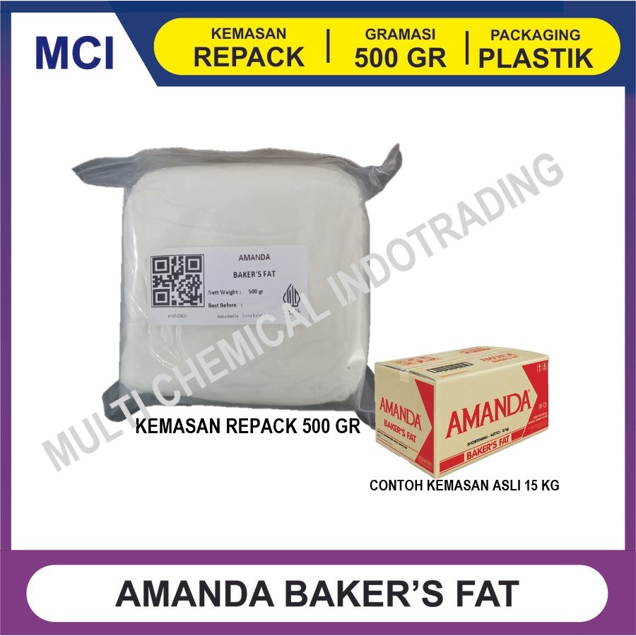 

AMANDA MENTEGA PUTIH BAKER'S FAT / SHORTENING REPACK 500 GR