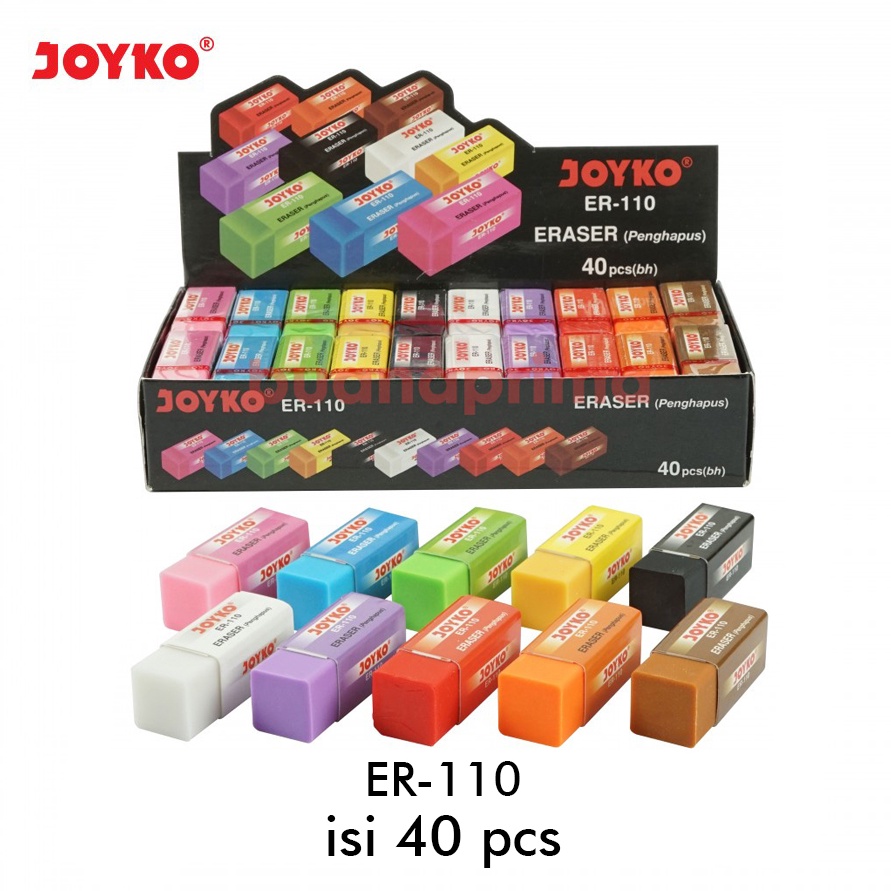 

ART V33G Penghapus Joyko ER 11 Warna Warni isi 4 pcs Color Stip Eraser Kecil