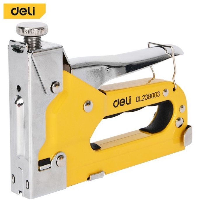 

KODE Y9J5 Deli Staple Gun Staples Tembak 414mm Steel Perkakas EDL2383