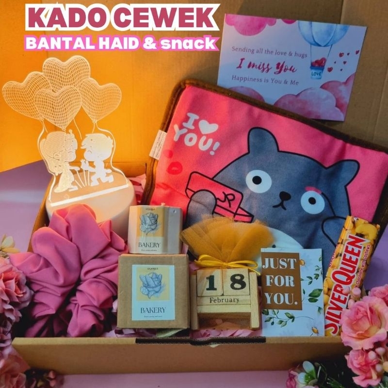 

Hampers Bantal Haid Kado Cewek / Hadiah Romantis Pacar ( KH )