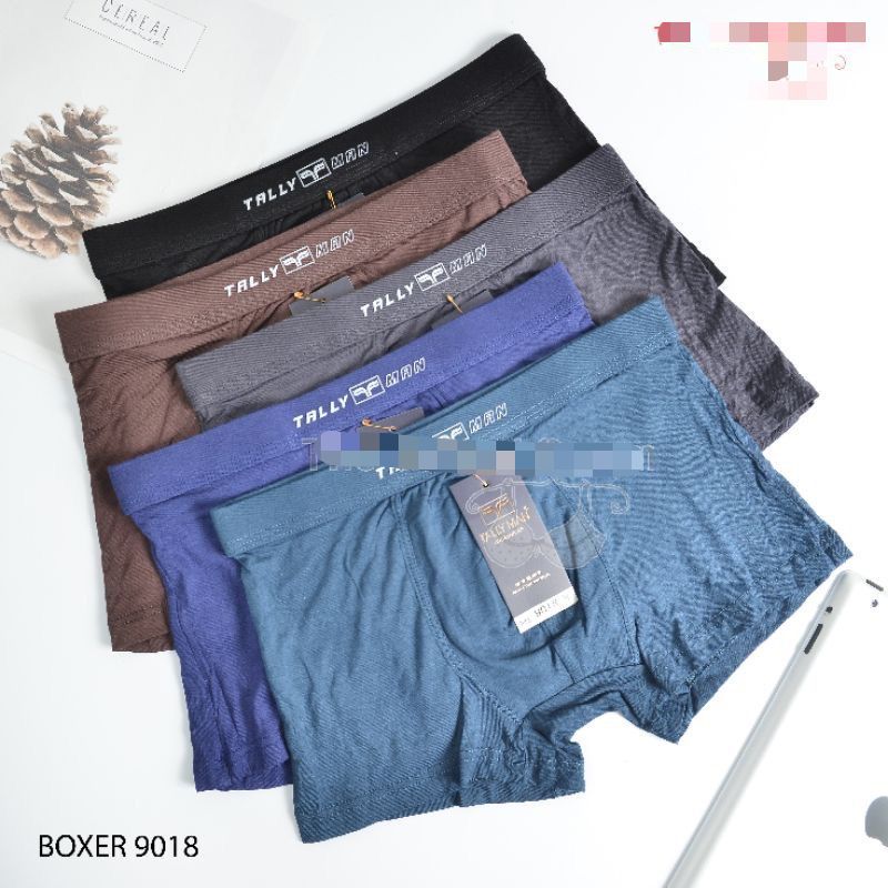 6TRY BOXER TALLY MAN 9018 BAHAN BAMBU LEMBUT - TALLY CD CELANA DALAM BOXER COWOK PRIA 9018 BAHAN
