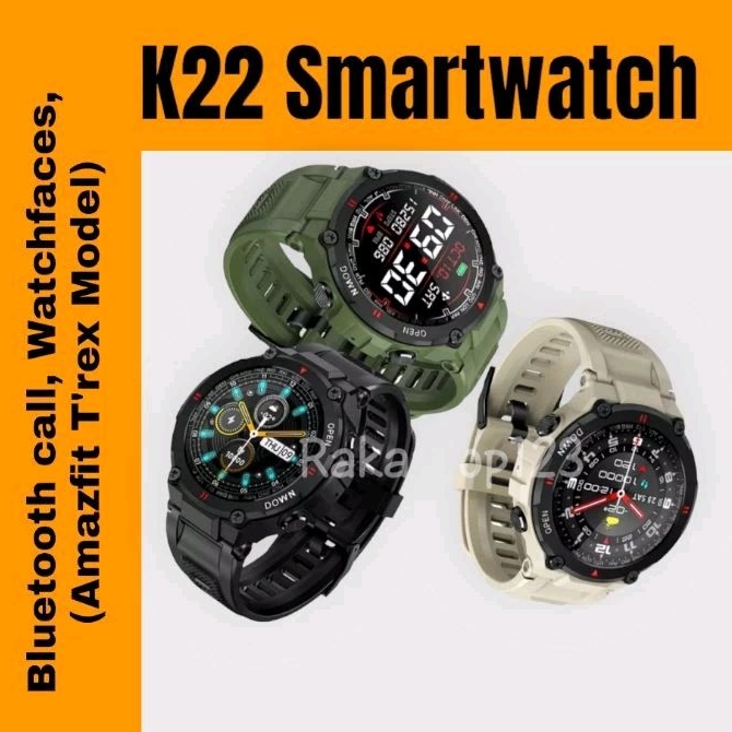 Bw-At2 K22 Smart Watch (model Amazfit T-rex) SpO2, Bluetooth call, fitnes tracker, watchfaces.