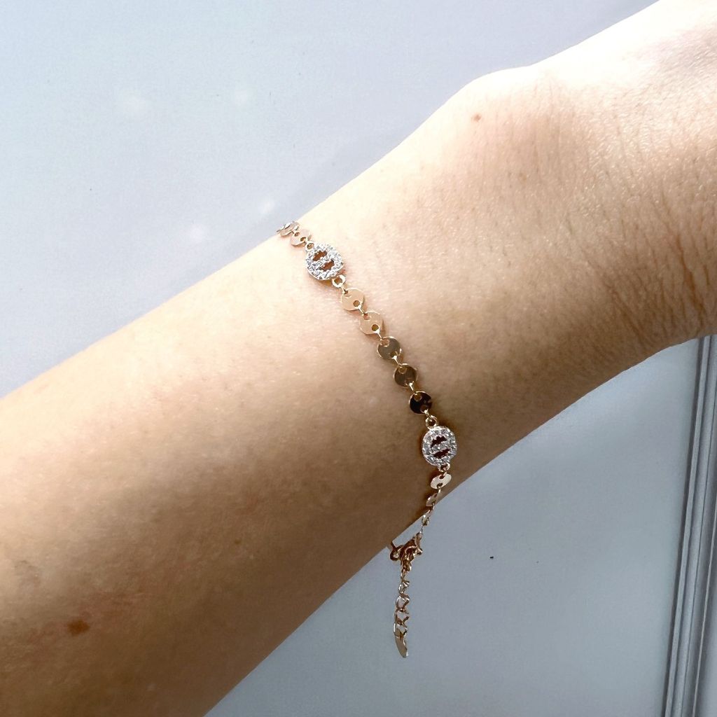 Gelang Emas Kadar 375 (8K) Model Light Series Berat 1 - 2 Gram an