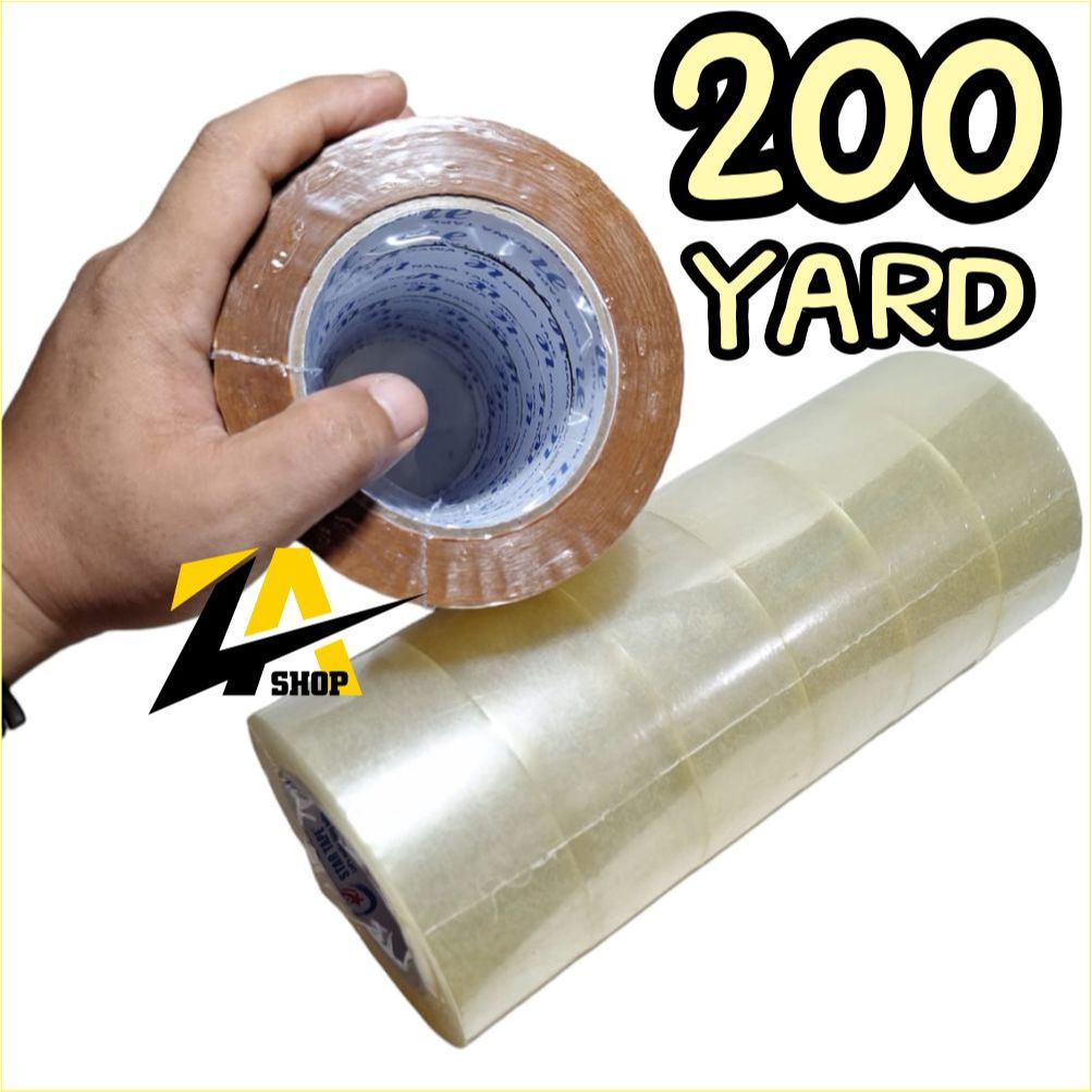 

RB Lakban Bening & Coklat Murah & Kuat Panjang 200 Yard isi 6 Pcs